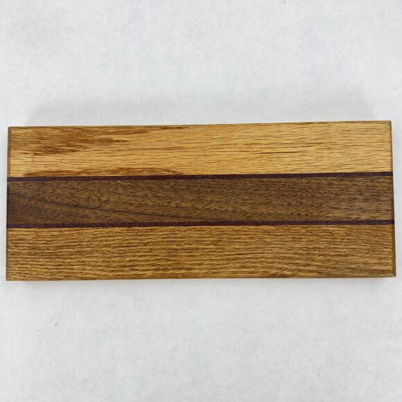 Handcrafted Inlaid Wood Cribbage Board 3 Tracks Solid Wood Elegant Smooth 11" - Picture 2 of 5